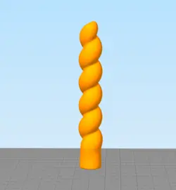 مدل سه بعدی شمع پیچ پیچی(STL)