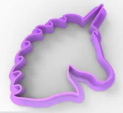 مدل سه بعدی کاتر کیک طرح اسب تک شاخ (STL)