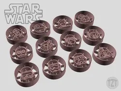 مدل سه بعدی کاتر کوکی طرح استاروار (STL)