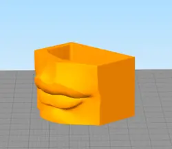 مدل سه بعدی گلدان لب کد02 (STL)