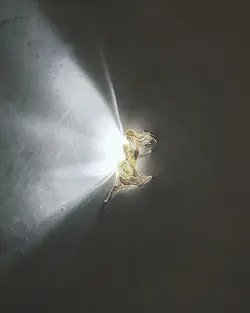 مدل سه بعدی چراغ دیواری طرح پری رویایی (STL)