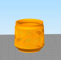 مدل سه بعدی گلدان طرح رنگین کمان (STL)