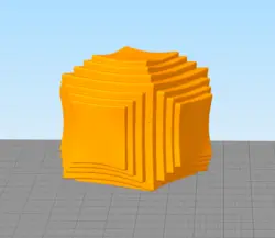 مدل سه بعدی شمع مکعب شیاردار (STL)