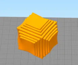 مدل سه بعدی شمع مکعب شیاردار (STL)