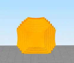 مدل سه بعدی شمع مکعب شیاردار (STL)