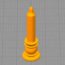 مدل سه بعدی شمع استوانه پایه دار (STL)