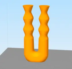 مدل سه بعدی شمع یو مارپیچ (STL)