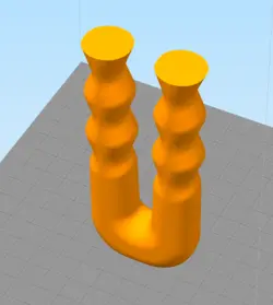 مدل سه بعدی شمع یو مارپیچ (STL)