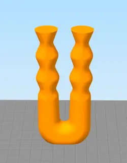 مدل سه بعدی شمع یو مارپیچ (STL)