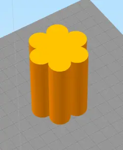 مدل سه بعدی شمع استوانه گل (STL)