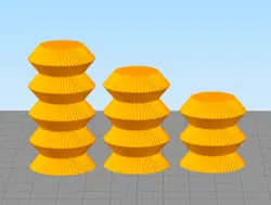 مدل سه بعدی شیاردار طبقه ای طرح دایره (STL)