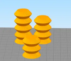 مدل سه بعدی شیاردار طبقه ای طرح دایره (STL)