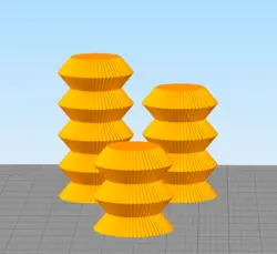 مدل سه بعدی شیاردار طبقه ای طرح دایره (STL)