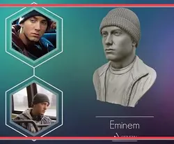 مدل سه بعدی نیم تنه امینم (STL)