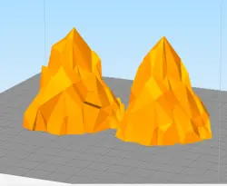 مدل سه بعدی شمع طرح کوه (STL)