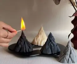 مدل سه بعدی شمع طرح کوه (STL)