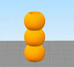 مدل سه بعدی گلدان حبابی شیاردار (STL)