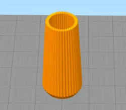 مدل سه بعدی گلدان مینیمال شیاردار (STL)