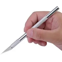 کاتر قلمی همراه با 5 تیغه یدک