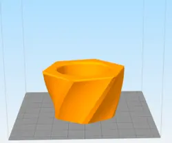 مدل سه بعدی گلدان مارپیچ (STL)