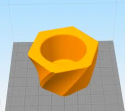 مدل سه بعدی گلدان مارپیچ (STL)