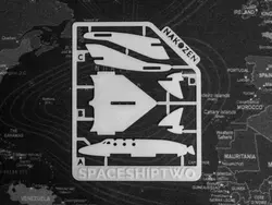 ماکت هواپیما مدل کارتی SpaceShipTwo