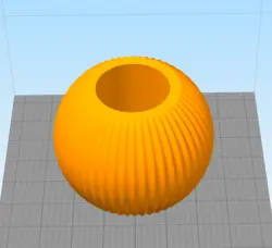 مدل سه بعدی گلدان گرد شیاردار (STL)