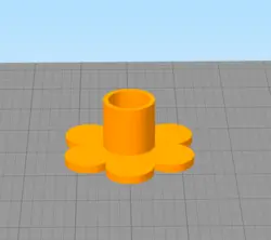 مدل سه بعدی جاشمعی طرح گل (STL)