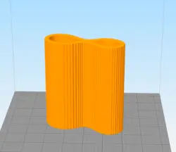 مدل سه بعدی گلدان دفرمه شیاردار (STL)