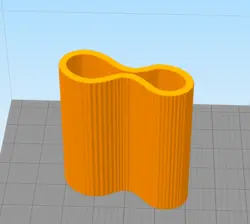 مدل سه بعدی گلدان دفرمه شیاردار (STL)