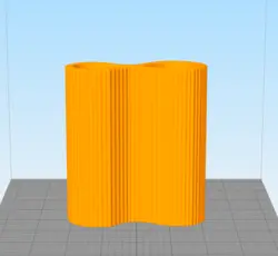 مدل سه بعدی گلدان دفرمه شیاردار (STL)