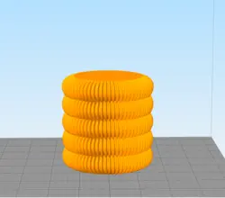 مدل سه بعدی شمع طرح حلقه ای شیاردار (STL)