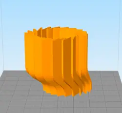 مدل سه بعدی گلدان پره دوار (STL)