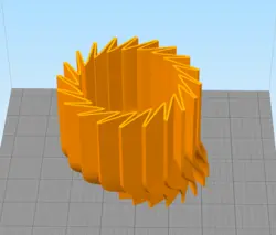 مدل سه بعدی گلدان پره دوار (STL)