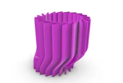 مدل سه بعدی گلدان پره دوار (STL)