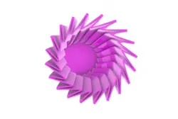 مدل سه بعدی گلدان پره دوار (STL)