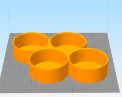 مدل سه بعدی جاشمعی چهار عددی (STL)