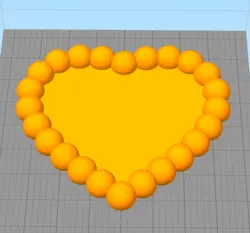 مدل سه بعدی ظرف توپی طرح قلب (STL)