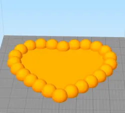 مدل سه بعدی ظرف توپی طرح قلب (STL)