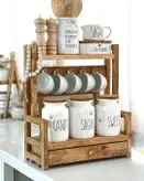 استند چوبی آویز دار آشپزخانه استند اطلس