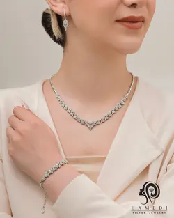 سرویس نقره زنانه مجلسی فلاور مدل SI F50