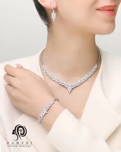 سرویس نقره زنانه مجلسی شیک مدل SI B7