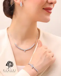سرویس نقره زنانه ظریف مجلسی مدل SIC B2