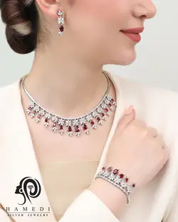 سرویس نقره جواهری عروس مدل SIL R4