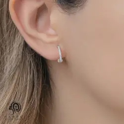 گوشواره نقره زنانه مجلسی شیک مدل EE B65