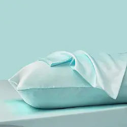 روبالشی ساتن ابریشم فیروزه ای یک جفت