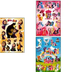 برچسب طرح پونی و ماشا مدل HA 131 بسته 3 عددی | چند رنگ | گارانتی اصالت و سلامت فیزیکی کالا