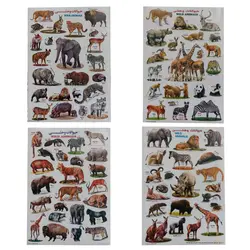 برچسب مدل آموزشی کودک طرح حیوانات وحشی کد HV1 مجموعه 4 عددی | چند رنگ | گارانتی اصالت و سلامت فیزیکی کالا