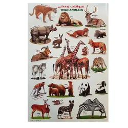 برچسب مدل حیوانات وحشی کد BV6 | چند رنگ | گارانتی اصالت و سلامت فیزیکی کالا