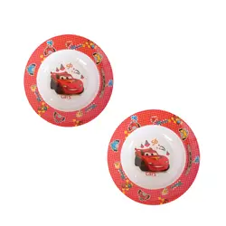 بشقاب کودک طرح ماشین کد Cars-Gerd-1 مجموعه 2 عددی  | قرمز | گارانتی اصالت و سلامت فیزیکی کالا
